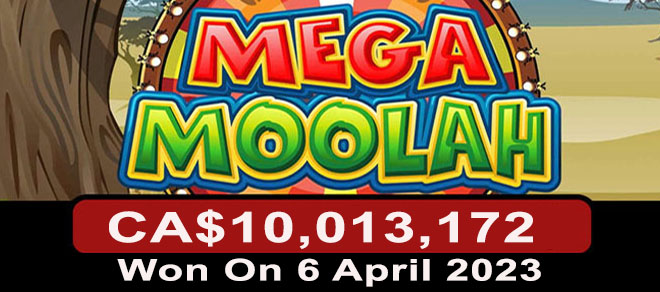 Gagnant avril 2023 du jackpot Mega Moolah gagné chez Yukon Gold Casino